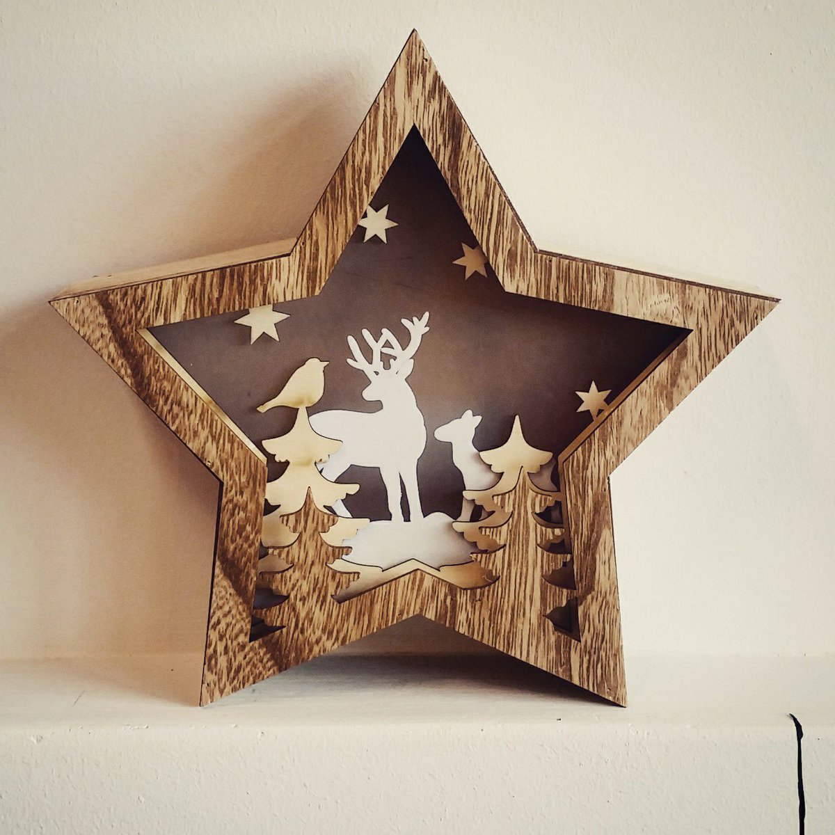 When stars are even more special at Christmas #Christmas #Star #christmasstar #woodenstar #stag #ChristmasIsComing #paulhodgkissdesigns