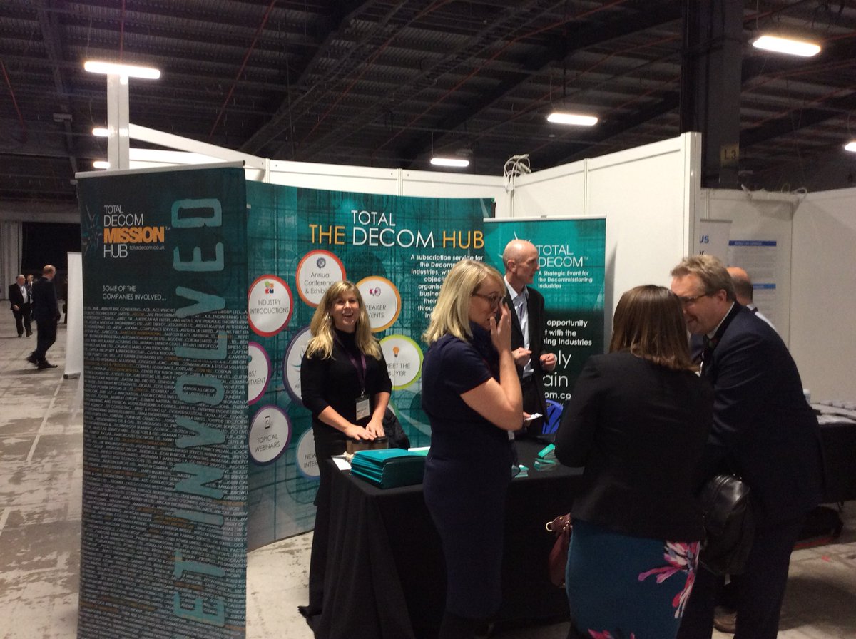 TotalDECOM's tweet photo. Busy already, see us on stand K1 @NDAgovuk to find out about our #decomhub, do you have the expertise to do business across all sectors? https://t.co/qvZUEns3pY