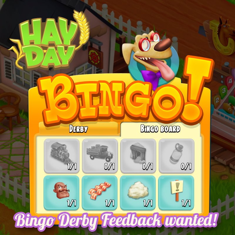 Hay Day on Twitter "Did you enjoy the Bingo Derby? Did you complete