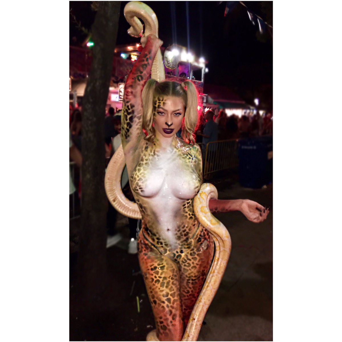 MsHollyKay's tweet photo. A few of my Halloween looks this year 🐍🦇👻🦄🐯 https://t.co/jyWIdcTme4