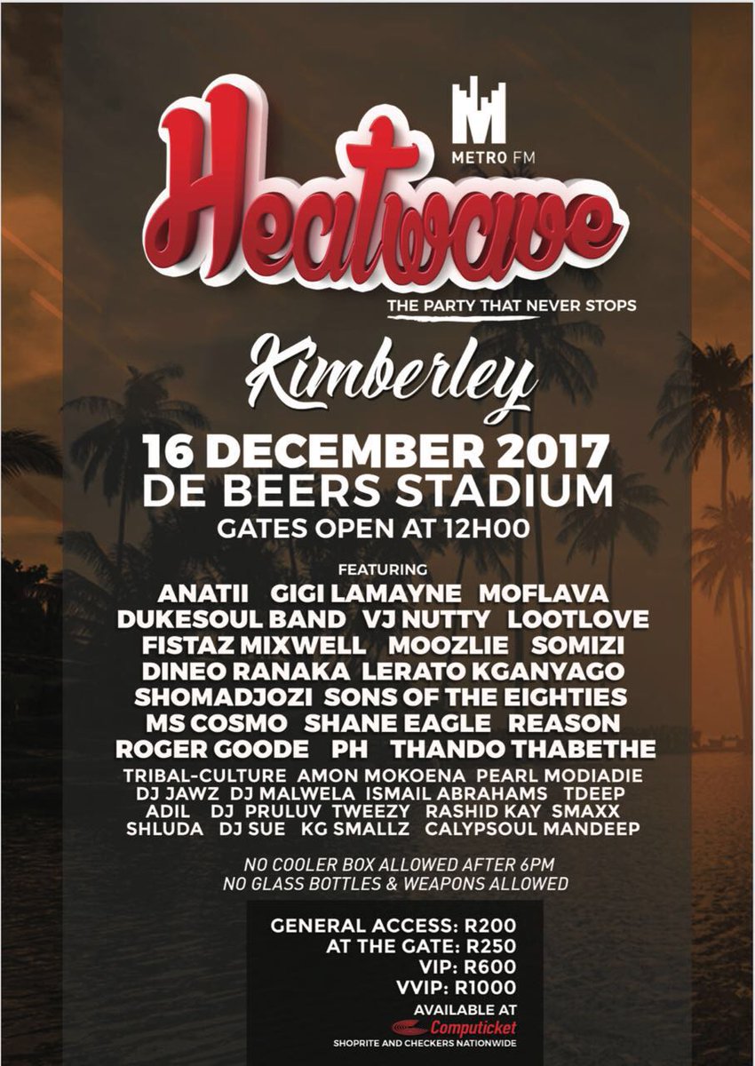 NorthCapeEvents's tweet photo. Save date!!! @METROFMFANS_SA  @METROFMSA https://t.co/rUUZ35aTlk