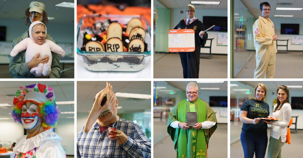 SilverRailTech's tweet photo. #throwbackthursday featuring this weeks Halloween costume competition - hats off to this scary bunch!🎃#teamsilverrail #Halloween2017 https://t.co/0POsH6Ikha