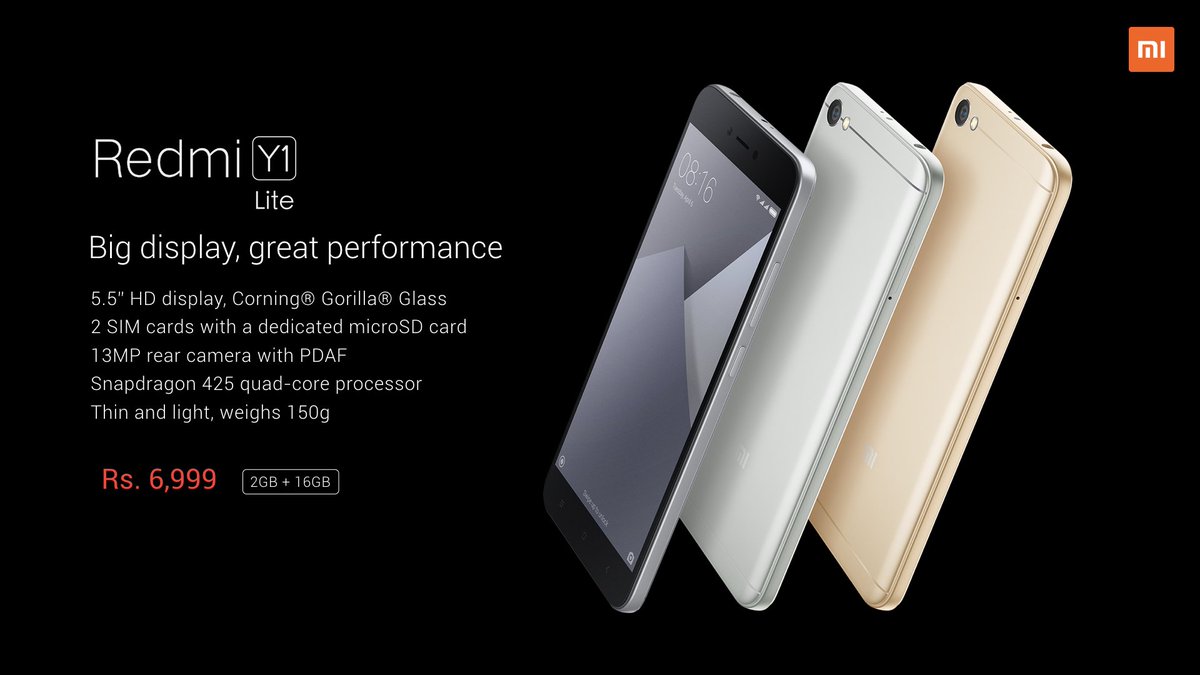 RedmiIndia's tweet photo. Meet the all-new #RedmiY1 Lite - RT &amp; stand a chance to win one! We have 5 to give-away :) https://t.co/gMoSKIBflq