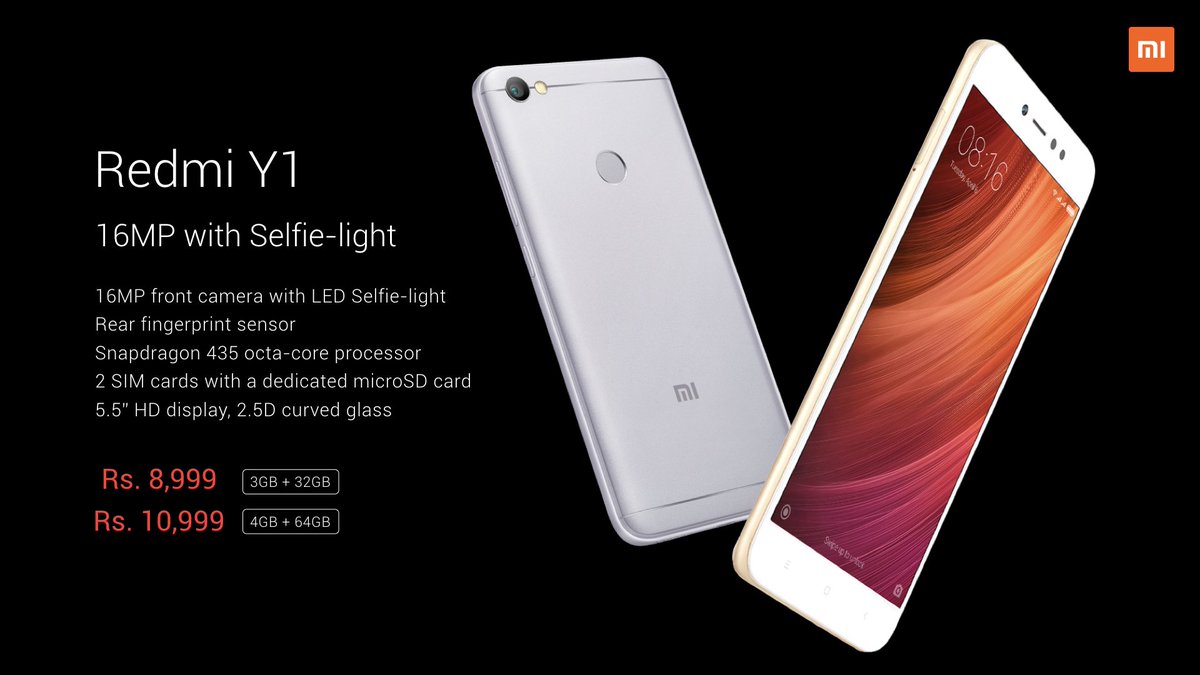 Here are the 2 new smartphones - #RedmiY1 &amp; Redmi Y1 Lite!