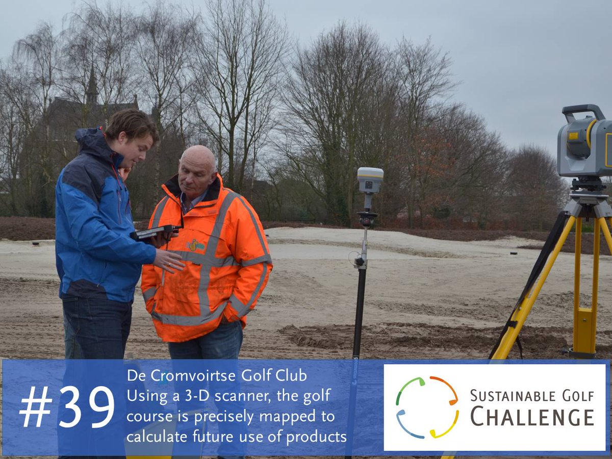 #bigyearchallenge #39: A 3D scanner is used <a href="/cromvoirtgolf/">Cromvoirt Golf &CC</a> to precisely map the holes for future calculation of product use #sustainablegolf