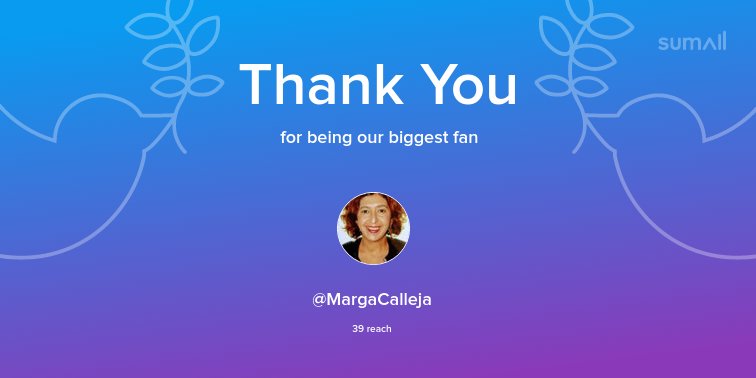 Our biggest fans this week: @MargaCalleja. Thank you! via sumall.com/thankyou?utm_s…