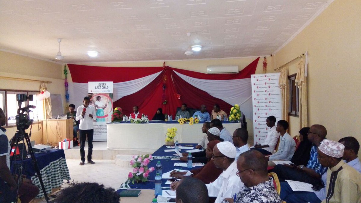 Mohamed speaker of the Childrens council. Currently happening in Wajir County the Childrens Charter Launch.