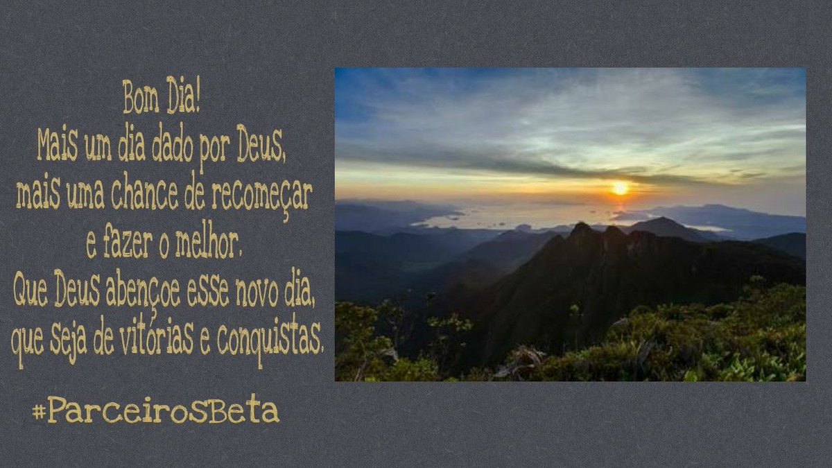 #ParceirosBeta
BOM DIA
