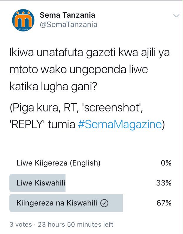 MasaluPaschal's tweet photo. @SemaTanzania #SemaMagazine https://t.co/x0bwO51h8x