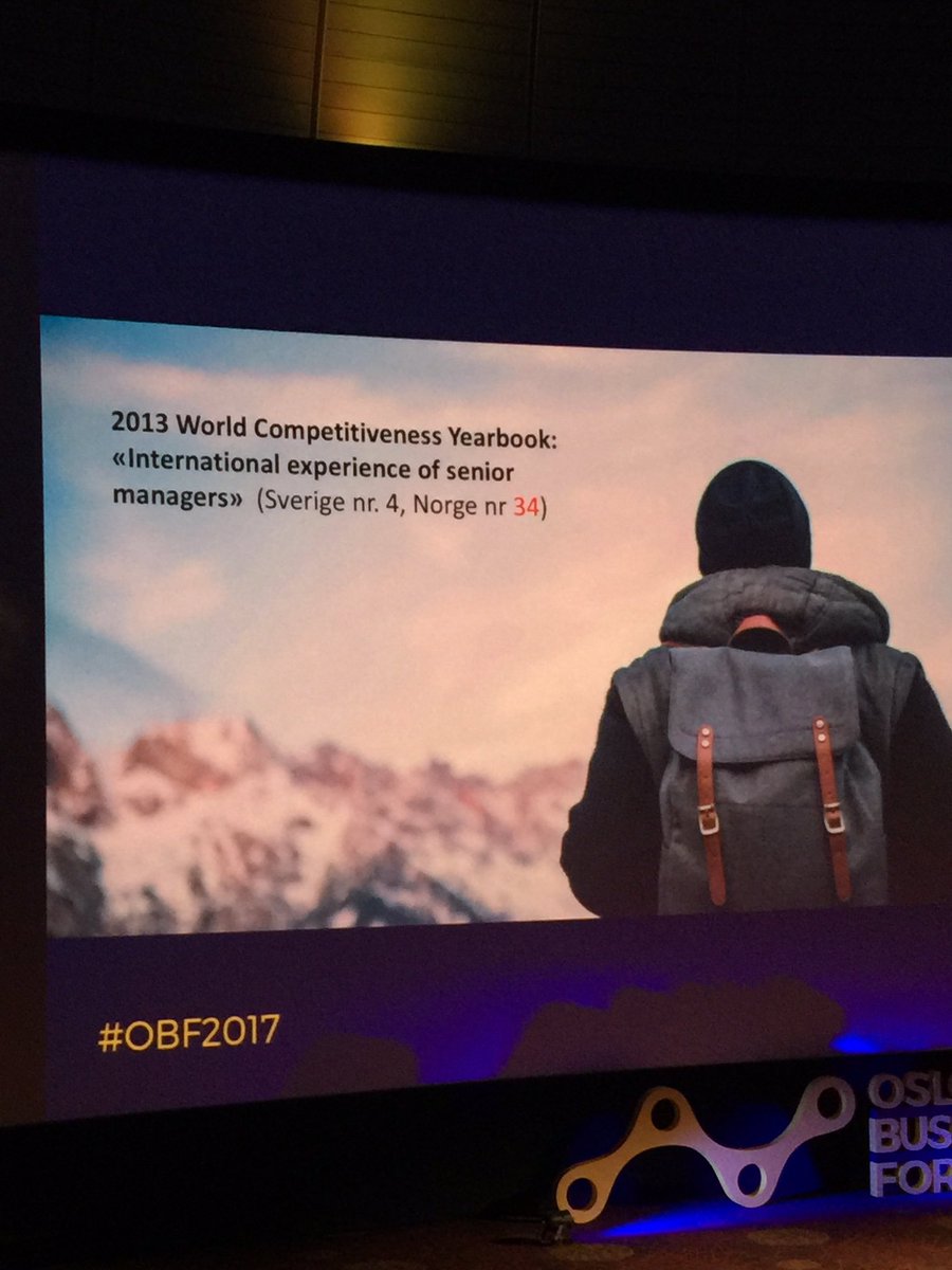 VigdisAustrheim's tweet photo. Enig i fokus på å adressere international erfaring og kompetanse hos ledere. Verden er mer global!. @KrohnTraaseth #obf2017 https://t.co/Ee4bWXrdow