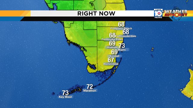 Still nice and mild, enjoy a slightly warmer this afternoon. Watch Local10 for more. https://t.co/Hh0jb7Ac9Z