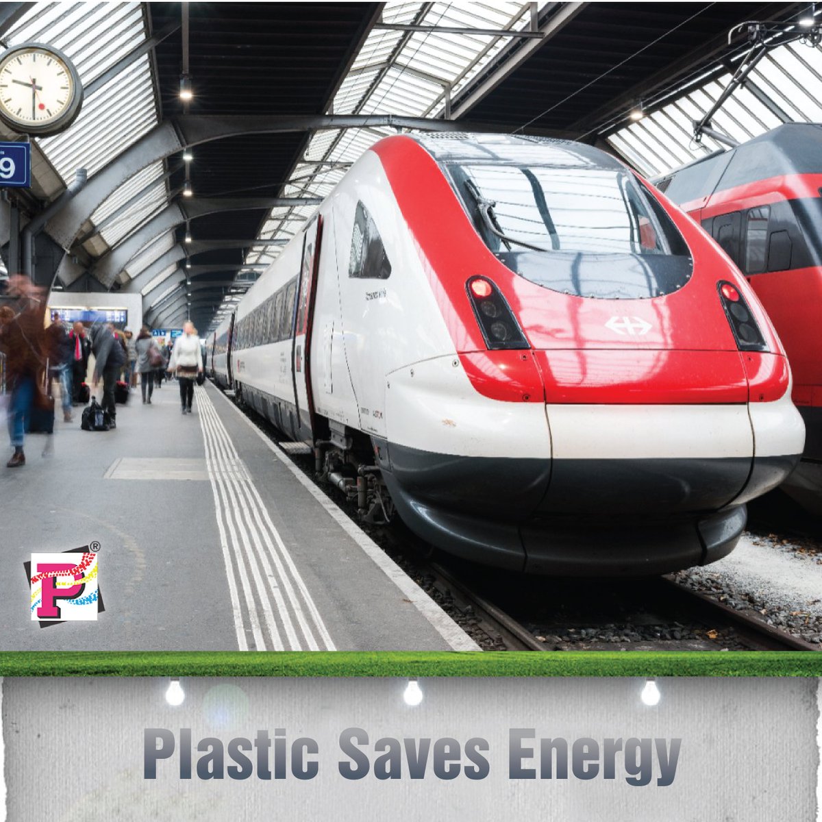 plastivision_in's tweet photo. The use of #plastic composite panels in #Swiss #trains has led to a 25% reduction in weight and consequently significant #energy savings. https://t.co/wOyitB0uOO