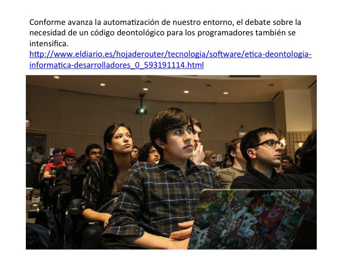En España, las carreras informáticas incluyen poca formación deóntologica para afrontar los problemas como profesional ¿quë opinas? #inf40