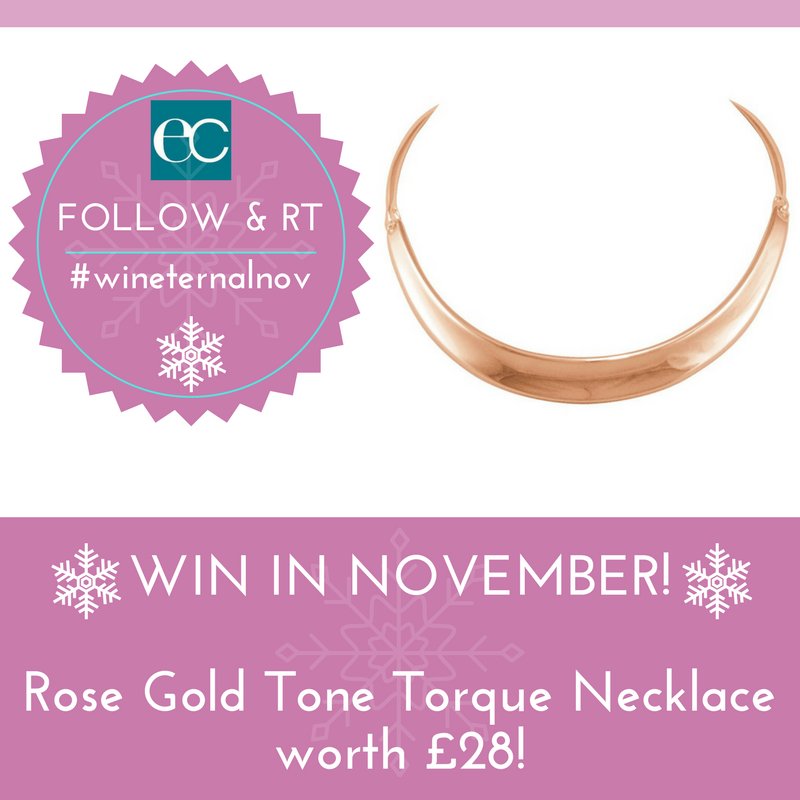 Eternal_Collect's tweet photo. ❄November #Giveaway❄

#Follow / #RT to #win this beautiful #rosegold torque necklace worth £28

Ends 30/11/17 🇬🇧ONLY

#wineternalnov https://t.co/3R2KqQ4q7j