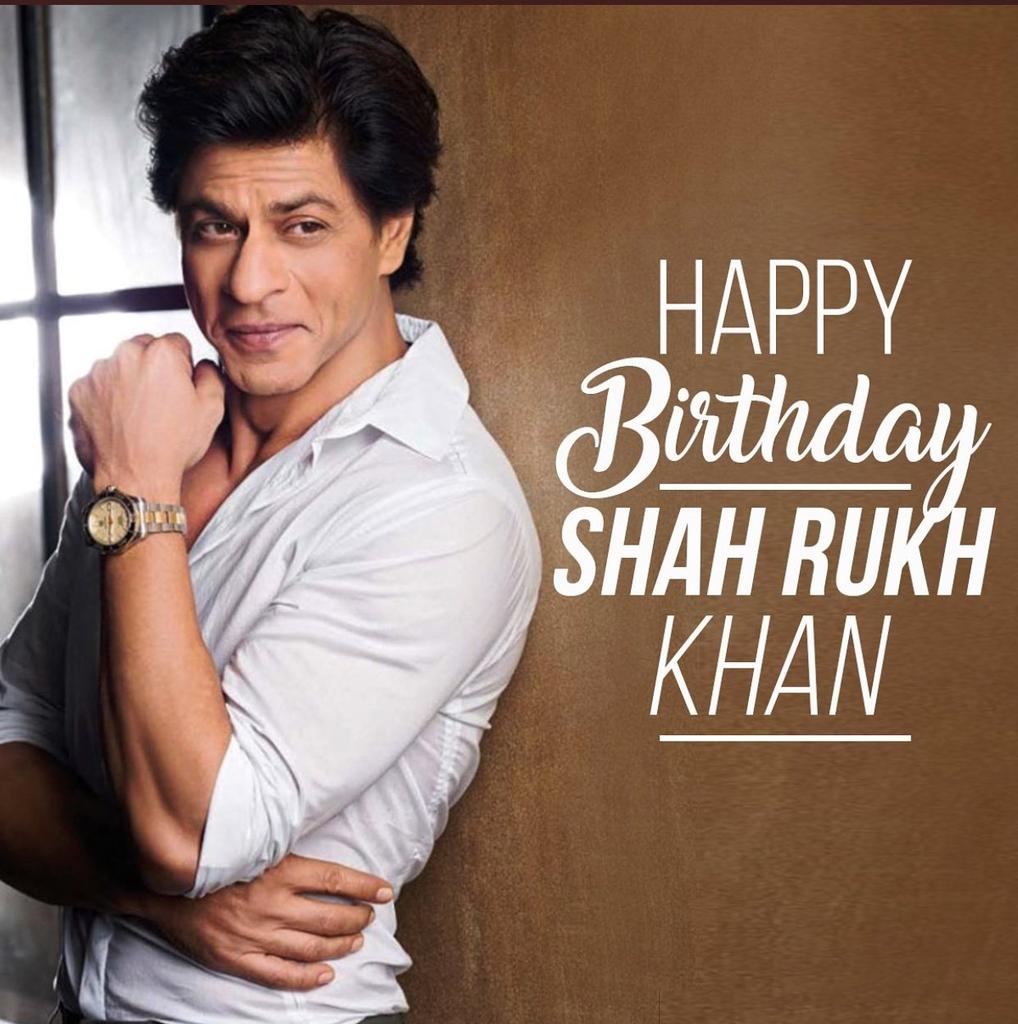 Happy birthday to shah rukh khan aka king khan love u sir 