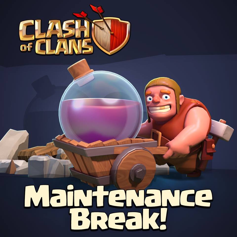 ClashofClans's tweet image. Hey Chief! We’ll be having a maintenance break within the next hour - server improvements! We’ll keep the downtime as short as possible