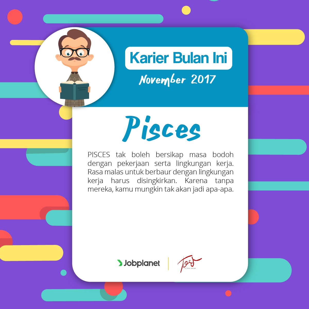Terlalu cuek dengan lingkungan sekitar tak baik untuk karier #PISCES. #KarierZodiak