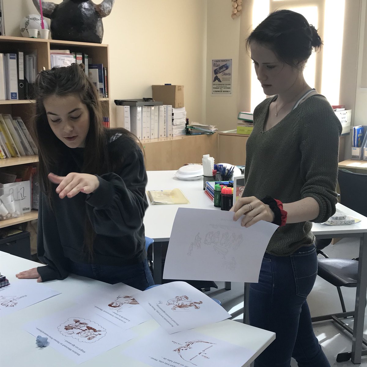 BCADlanguages's tweet photo. Year 13s working hard on #sequencing in their #French book study lesson today! #albertcamus @sglover86 @AQA https://t.co/yO6MjVIAAw