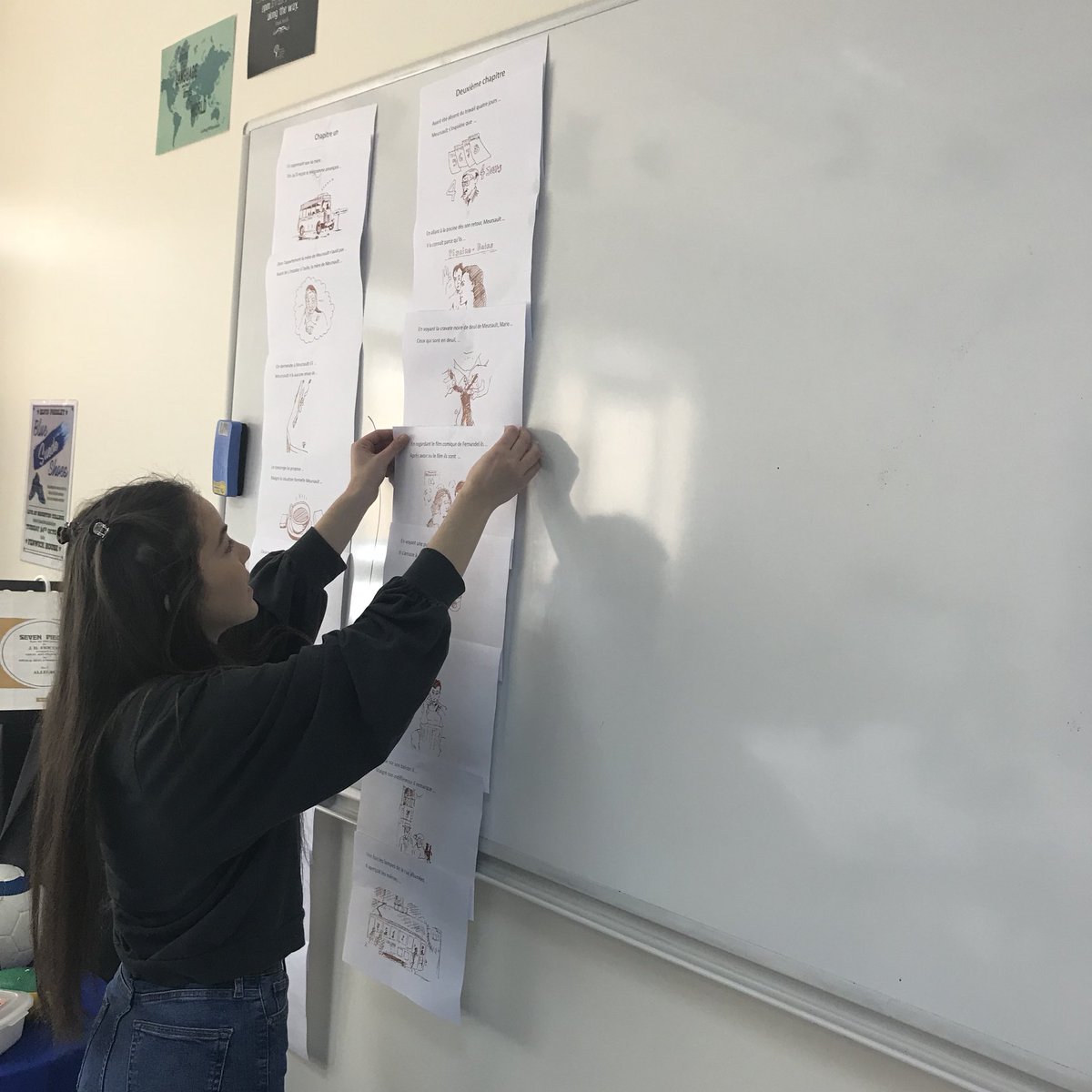 BCADlanguages's tweet photo. Year 13s working hard on #sequencing in their #French book study lesson today! #albertcamus @sglover86 @AQA https://t.co/yO6MjVIAAw