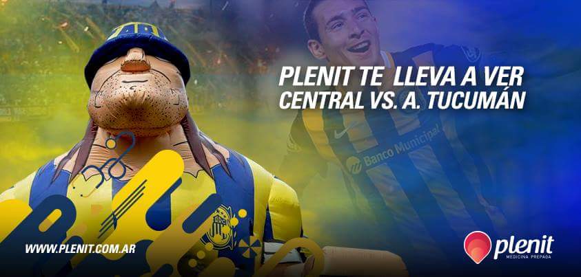 Plenit_'s tweet photo. Ultimas horas para participar! Plenit te lleva el sábado a ver a #Central
Seguinos, dale RT, dejá DNI y participá por 2 plateas 
Sortea 3/11 https://t.co/7ZuFHY2pKm