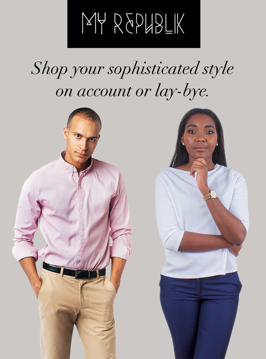 DYK - you can add the latest to your wardrobe with in store accounts and lay-byes, now available at My Republik! #ForTheSophisticated
