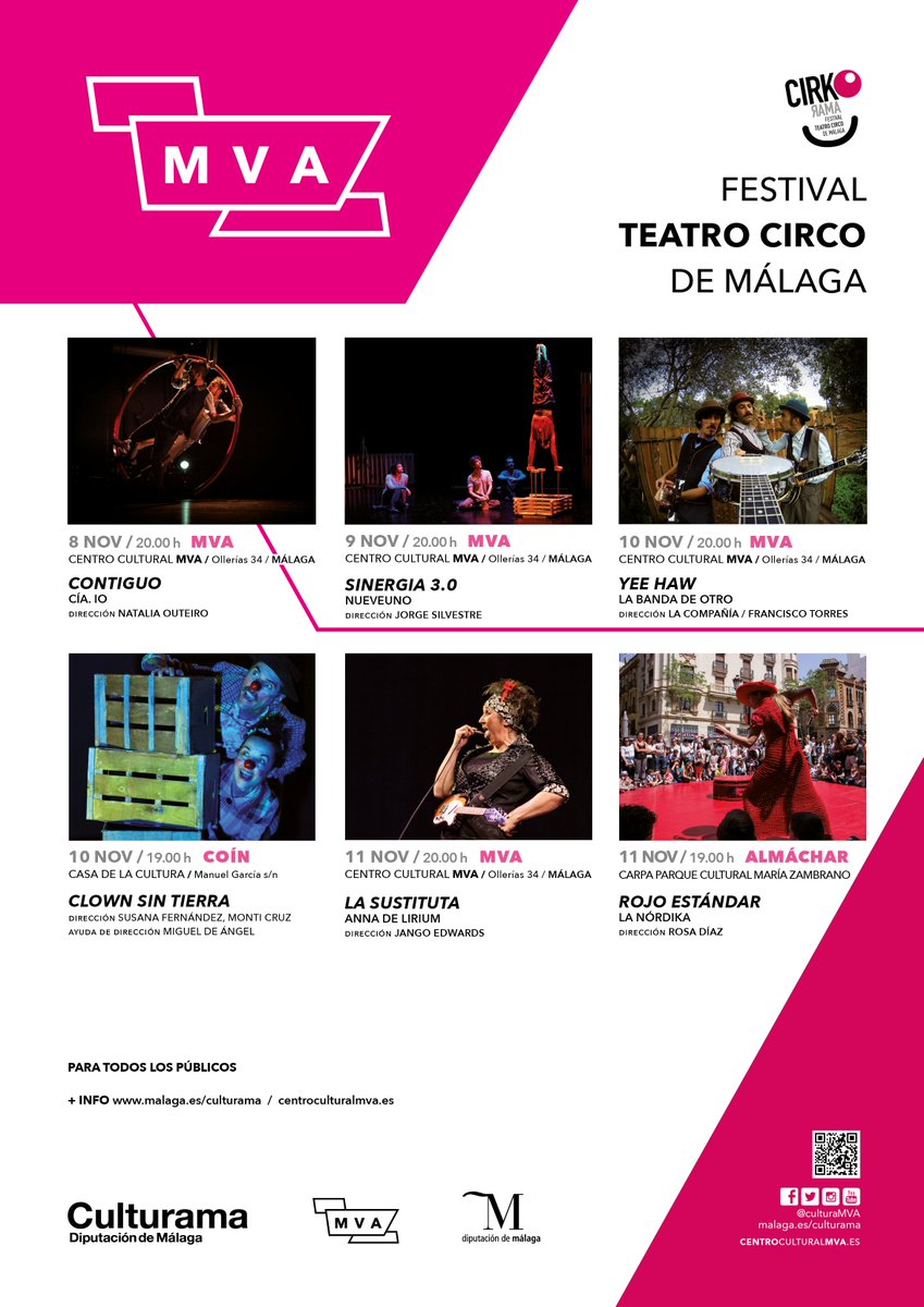 No os olvidéis. El 8 de Noviembre estaremos en Málaga representando 'Contiguo' en el <a href="/CulturaMVA/">Centro Cultural MVA</a>. Todo un honor inaugurar el #Cirkorama