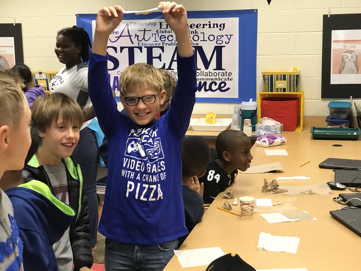 laura_prymak's tweet photo. #WPESwolves 5th grade worked on chemical engineering to develop an adhesive. Used knowledge of solutions! #WPESTEAM #onccps @STEAMteachCCPS https://t.co/rycrlyVKGp