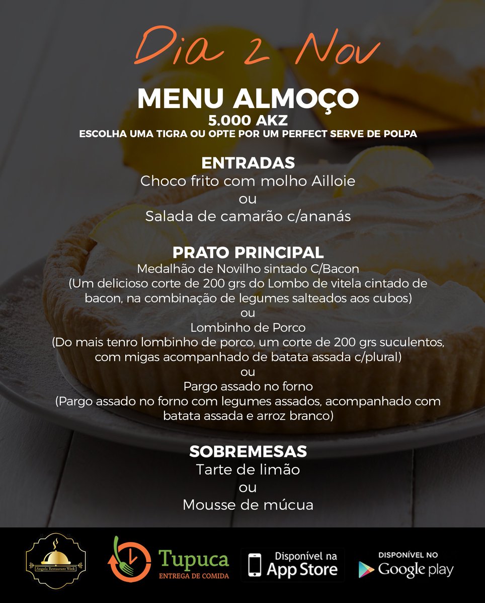 TUPUCA_LDA's tweet photo. #AngolaRestaurantWeek O que queres almoçar ? https://t.co/UuS2y2HZNd