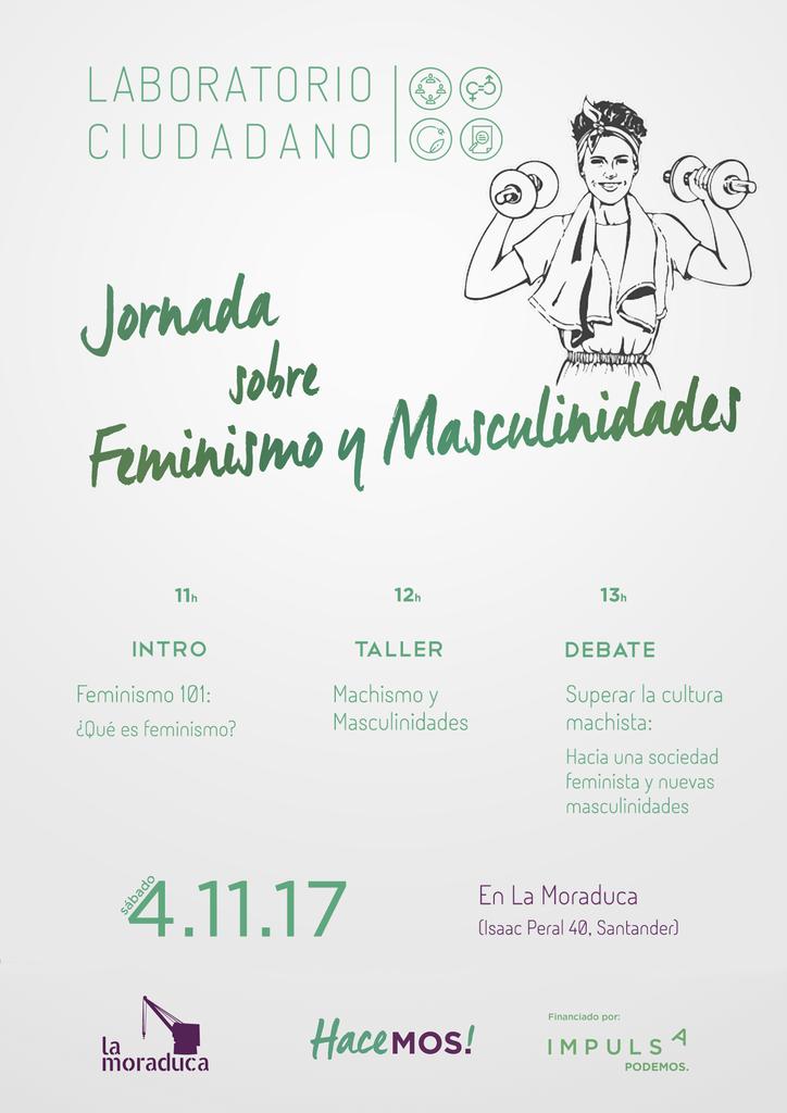 Podemos_CANT's tweet photo. Este sábado a las 11:00 os animamos a asistir a la 'Jornada sobre feminismo y masculinidades'
https://t.co/WrzSCPBzJR https://t.co/T0ZbeE19j2