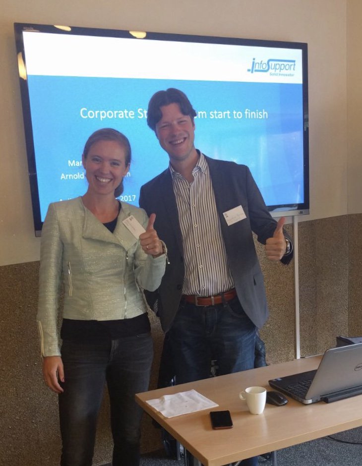 Corporate startup-from start to finish at 11.30 u by Arnold <a href="/InfoSupportBV/">Info Support</a> en Maria <a href="/AlfamNL/">AlfamConsumerCredit</a> <a href="/AgileConsortium/">Agile Consortium</a> Drop by!