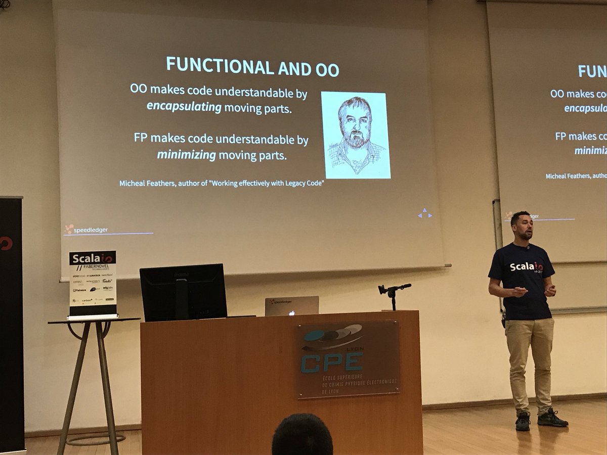 lucas_courot's tweet photo. FP makes code understandable by minimizing moving parts #ScalaIO2017 https://t.co/ihiN91C83R