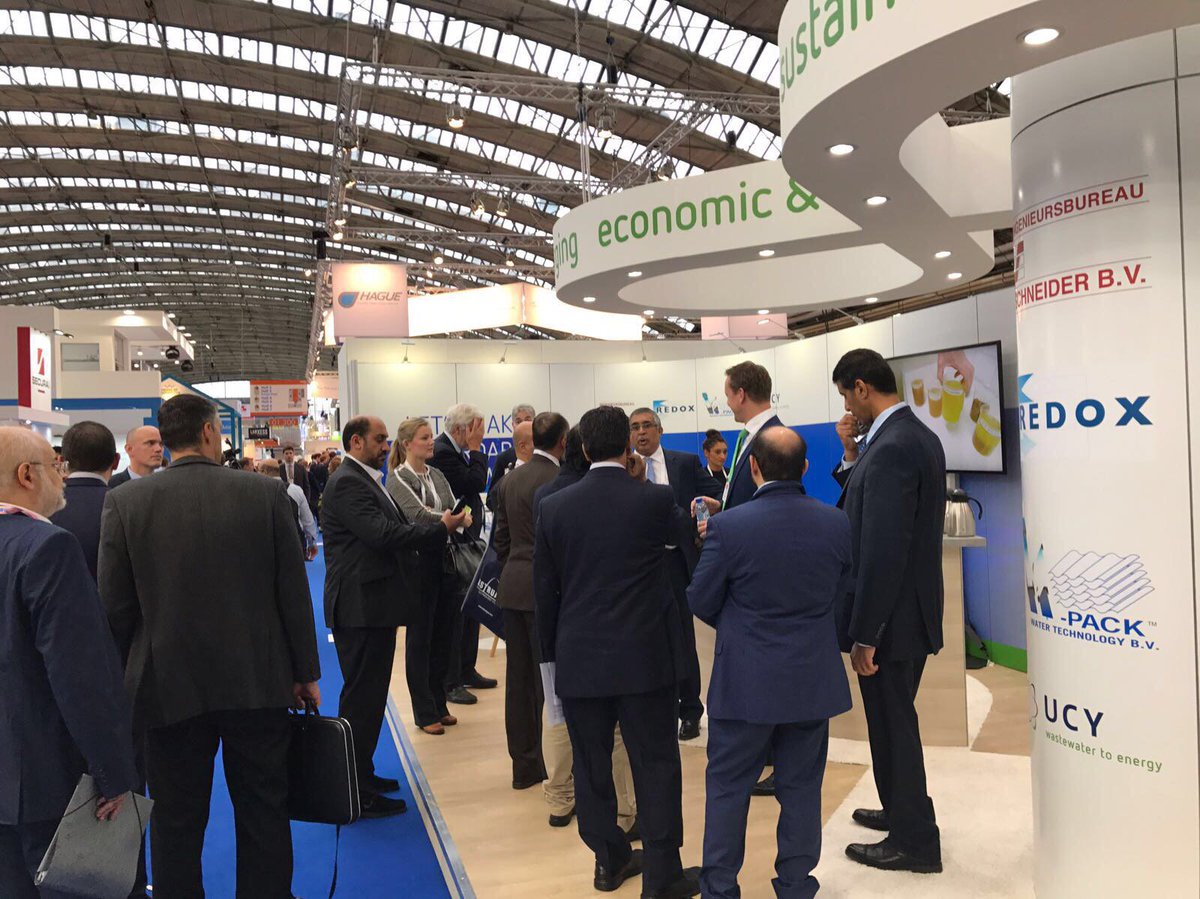 RedoxWaterTech's tweet photo. Successful 2nd day at the Aquatech. #wastewatertreatment #Aquatech #colubrisenvironment #affordablecleanwater @Aquatech https://t.co/UzDVYm5Zdo