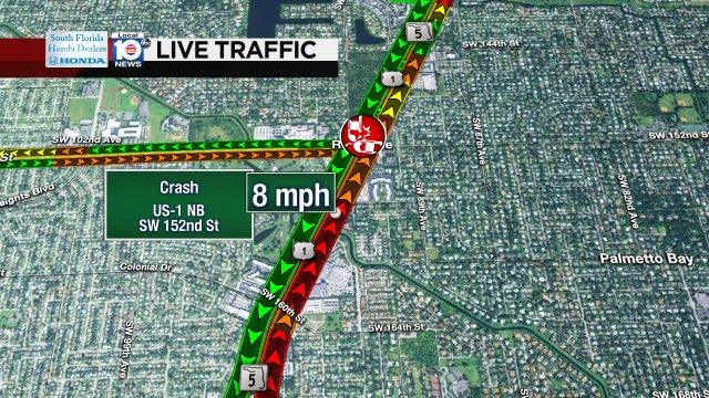 Crash on US-1 NB at NW 152nd St #traffic https://t.co/eaSa6XSwUT