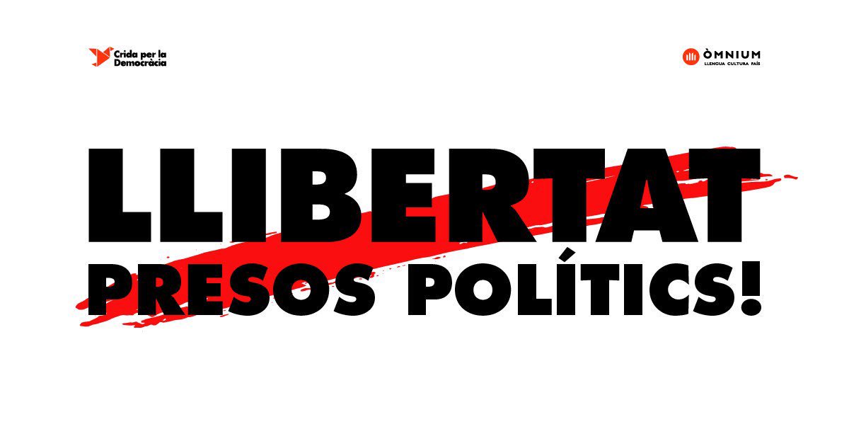 L'empresonament de membres del nostre govern elegits democràticament és una autèntica aberració. Ho denunciem i exigim la seva llibertat!