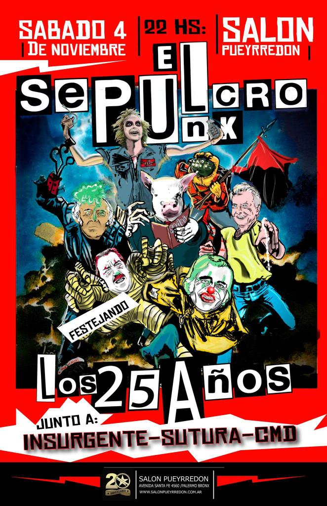 RadioMundoRock's tweet photo. #ElSepulcroPunk Sábado 4 de Noviembre - Salón Pueyrredón. https://t.co/tiiteNqzF9