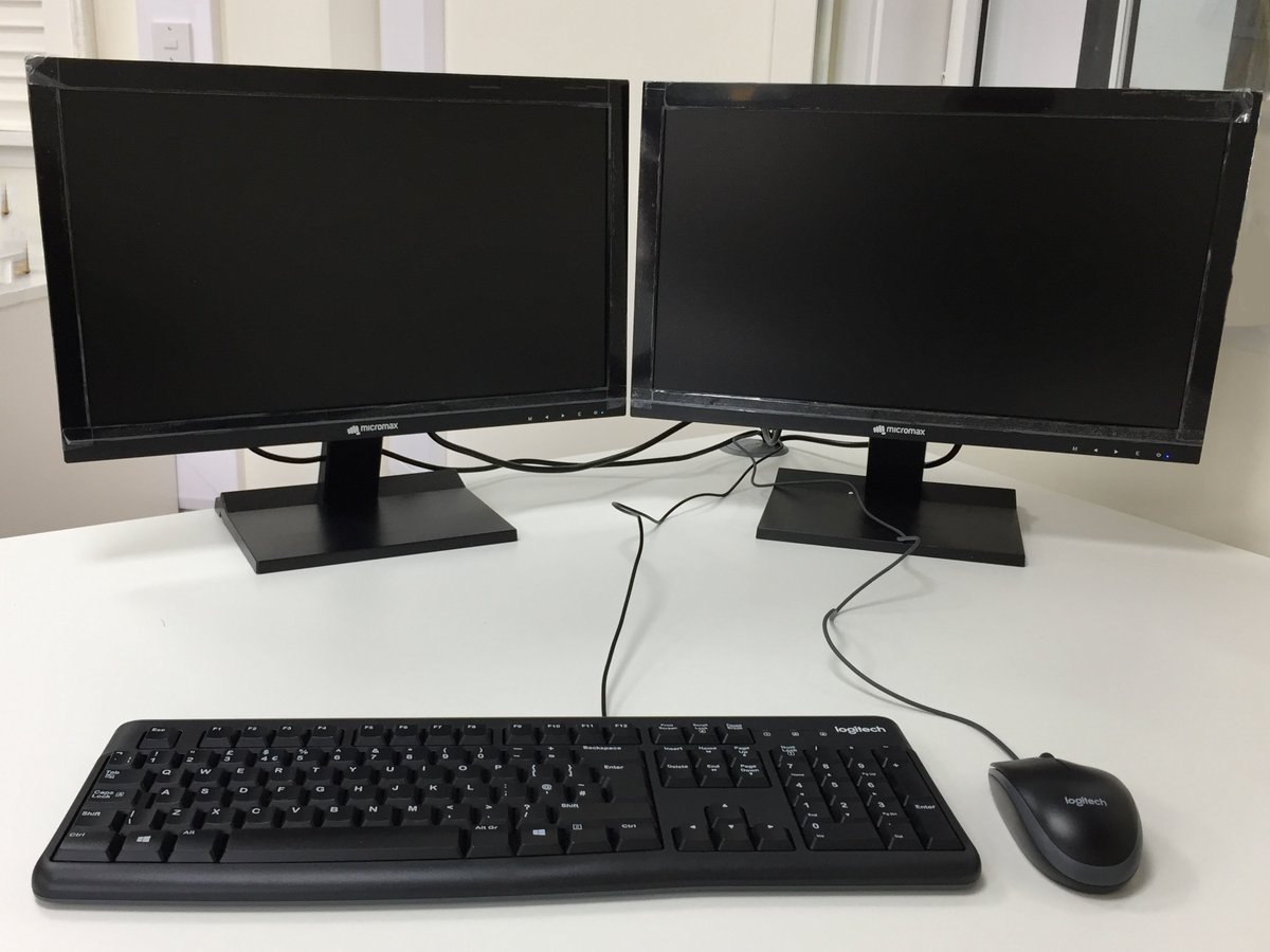 Setting up #Dual Screen monitors at a new nursery building👍. #itsupport #Preston #DualMonitor #LittleSparklesNursery