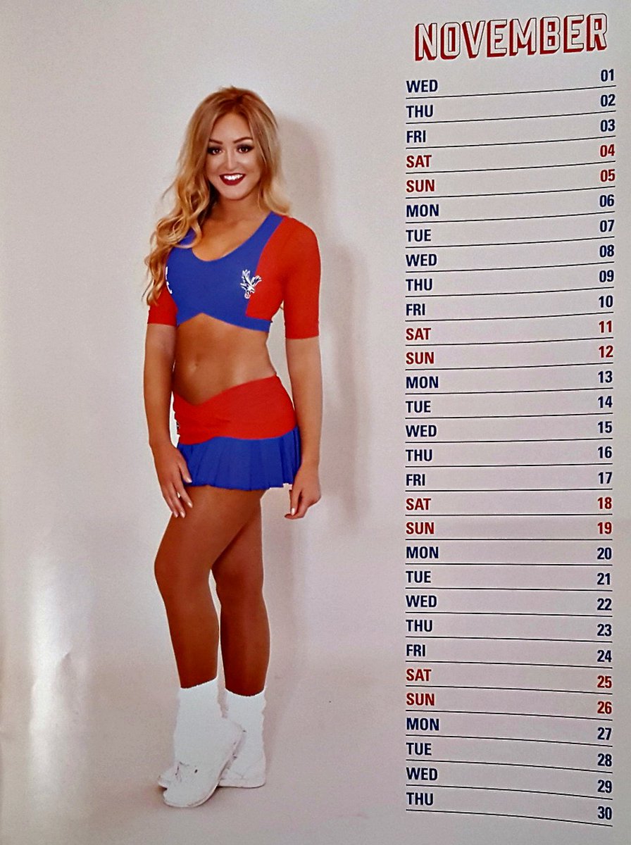 MickKennally's tweet photo. Brand new month and another gorgeous @Crystals_CPFC this month it's the beautiful @MollieCoomer #PTID65 #NOVEMBER #CALENDAR #cheeleaders https://t.co/UYqSKFldQ1