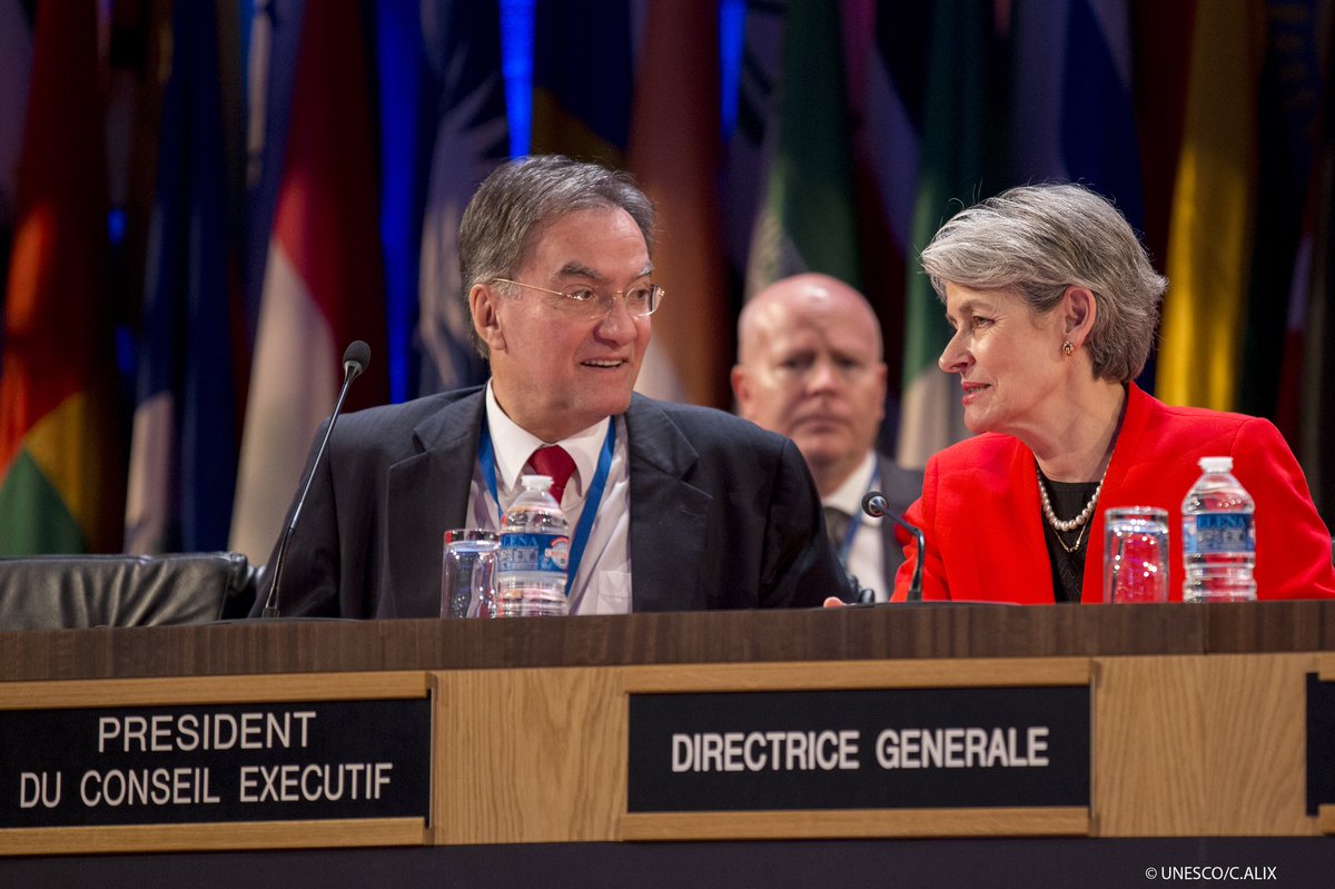 UnescoExBChair's tweet photo. My oral report on Board's activities part of intro to General Policy Debate #UNESCO #GC39 now on-line: https://t.co/Fki4gpRQbB https://t.co/kzByFoL5ti