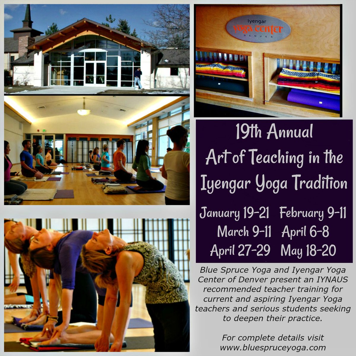 Deepen your yoga practice in the 19th Annual Art of Teaching in the Iyengar Yoga tradition coming soon....