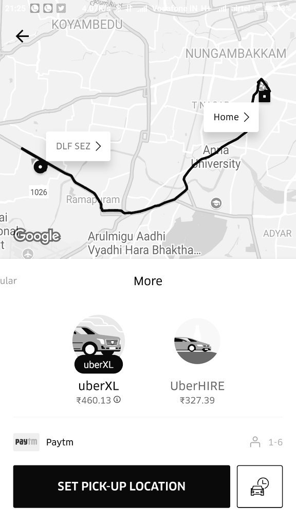 malfurionrage's tweet photo. That meh moment when hiring a cab is cheaper than hailing one #UberAtrocities #RobberyInRains @Masalacoconair @HariTVT @praksmbkm @Uber https://t.co/D0QTJJTUvz