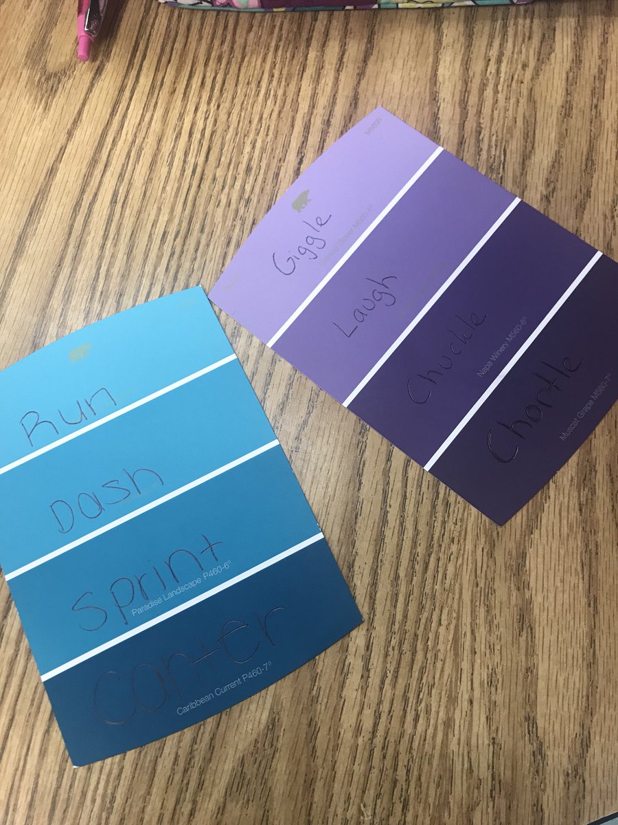 MsNTriplett's tweet photo. Shades of Meaning activity with @MissBeausoleil !! #fosteringliteracy https://t.co/LA0W0HIebP
