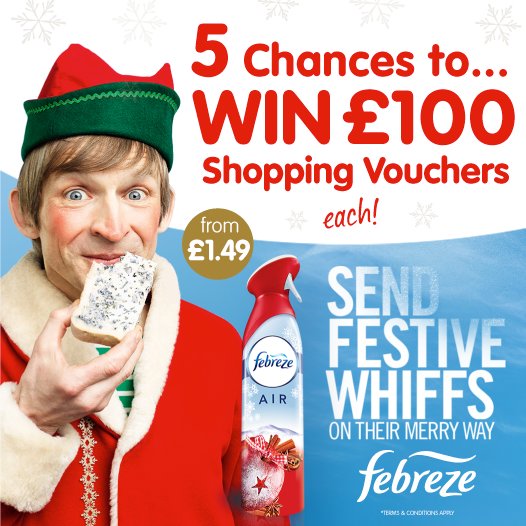 bmstores's tweet photo. ❄ #COMPETITION TIME ❄

FLW/RT for ONE of FIVE chances to #WIN £100 B&amp;M vouchers courtesy of @Febreze_Fresh! Competition ends 8am 9/11/17 https://t.co/dErgAwwDk7