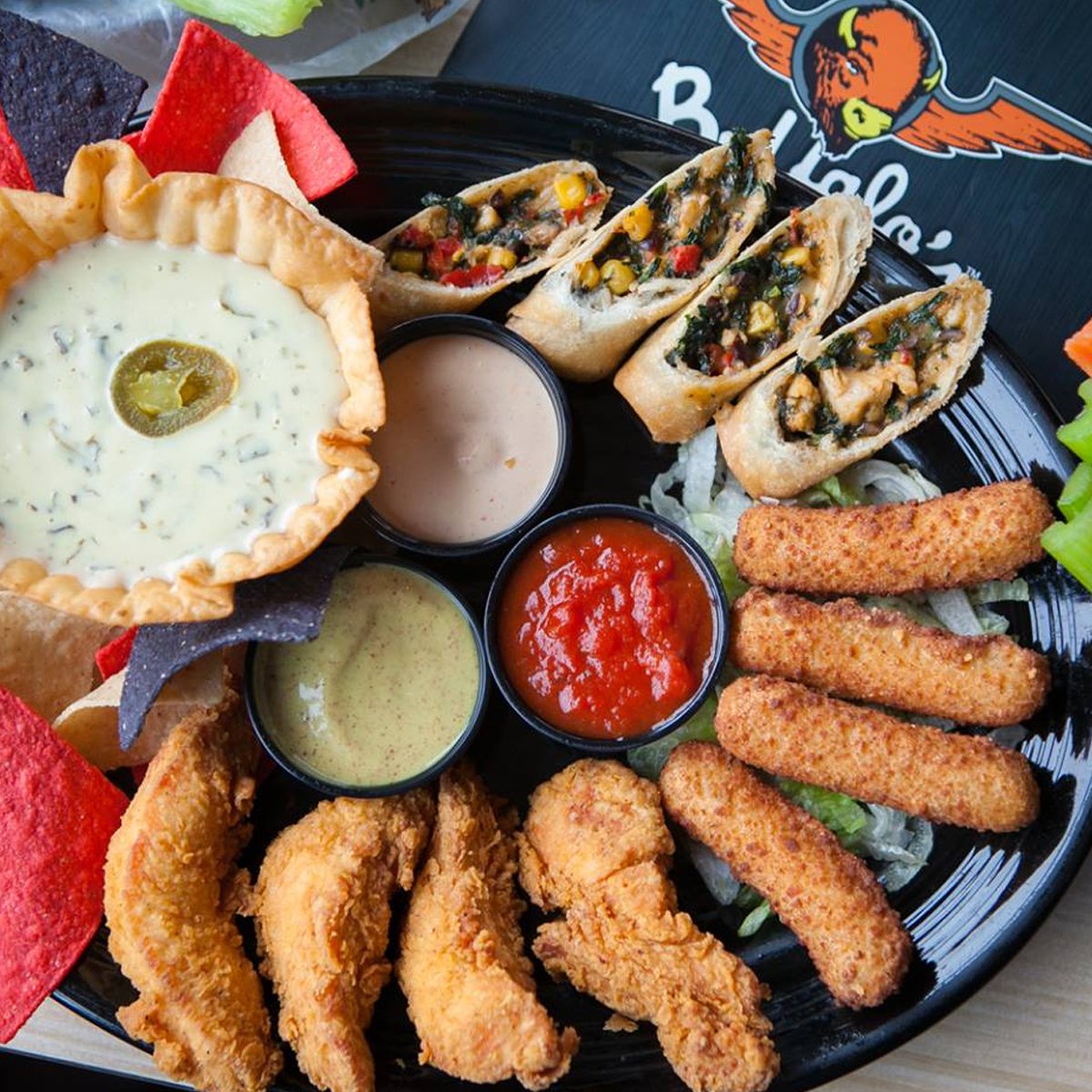 BuffalosCanyon's tweet photo. Drooling? 🤤
You don't have to...
#BuffalosCafe
#SamplerPlatter
#Love
#Happy
#WorldFamousWings https://t.co/sRq3SLkHZf