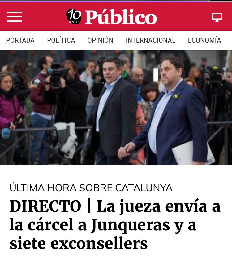 PabloIglesias's tweet image. Me avergüenza que en mi país se encarcele a opositores. No queremos la independencia de Cataluña pero hoy decimos: libertad presos políticos