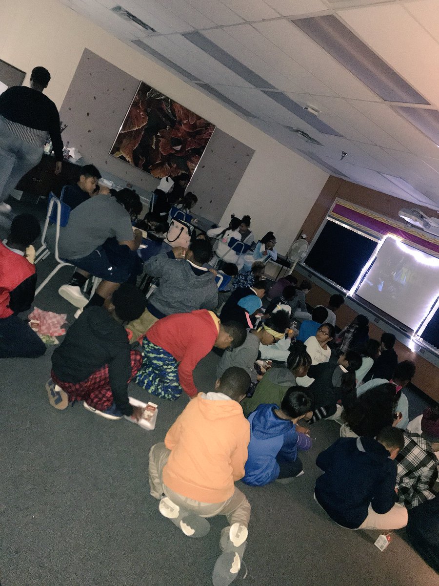Netflix and lunch for 4th-6th graders who had perfect attendance for October. #kcps #builtforthis #welovegarcia #perfectattendance