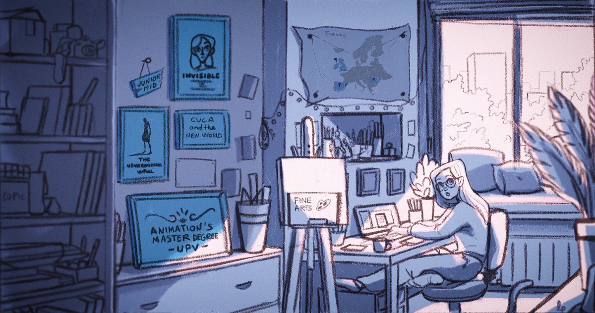 Larapic's tweet image. Hey friends! I’m Larisa and I’m jobhunting! A RT would be REALLY appreciated! 💛 #ArtisticTuesday #VisibleWomen #Backgroundartist #conceptart