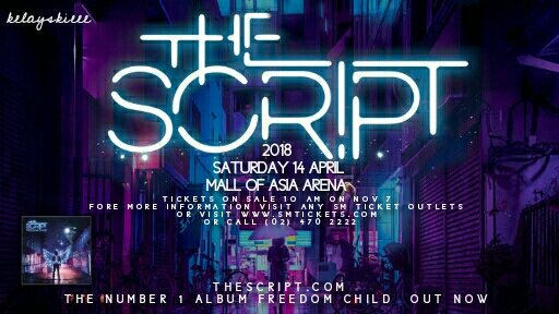 kelayskieee's tweet photo. Since the lads are finally coming back next year ... I decided to make my own poster for
@thescript @TheScript_Danny 🍀
#FreedomChildTourMNL https://t.co/zPIoXkPnun