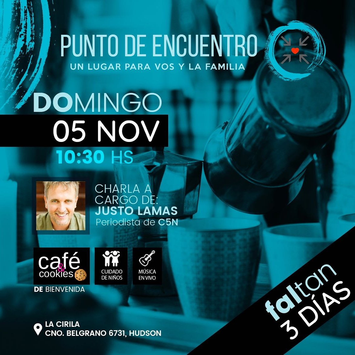 Solo faltan 3 días! te estas preparando? Y si podes no te olvides de traer un alimento no perecedero para el comedor Los Peques.Te Esperamos