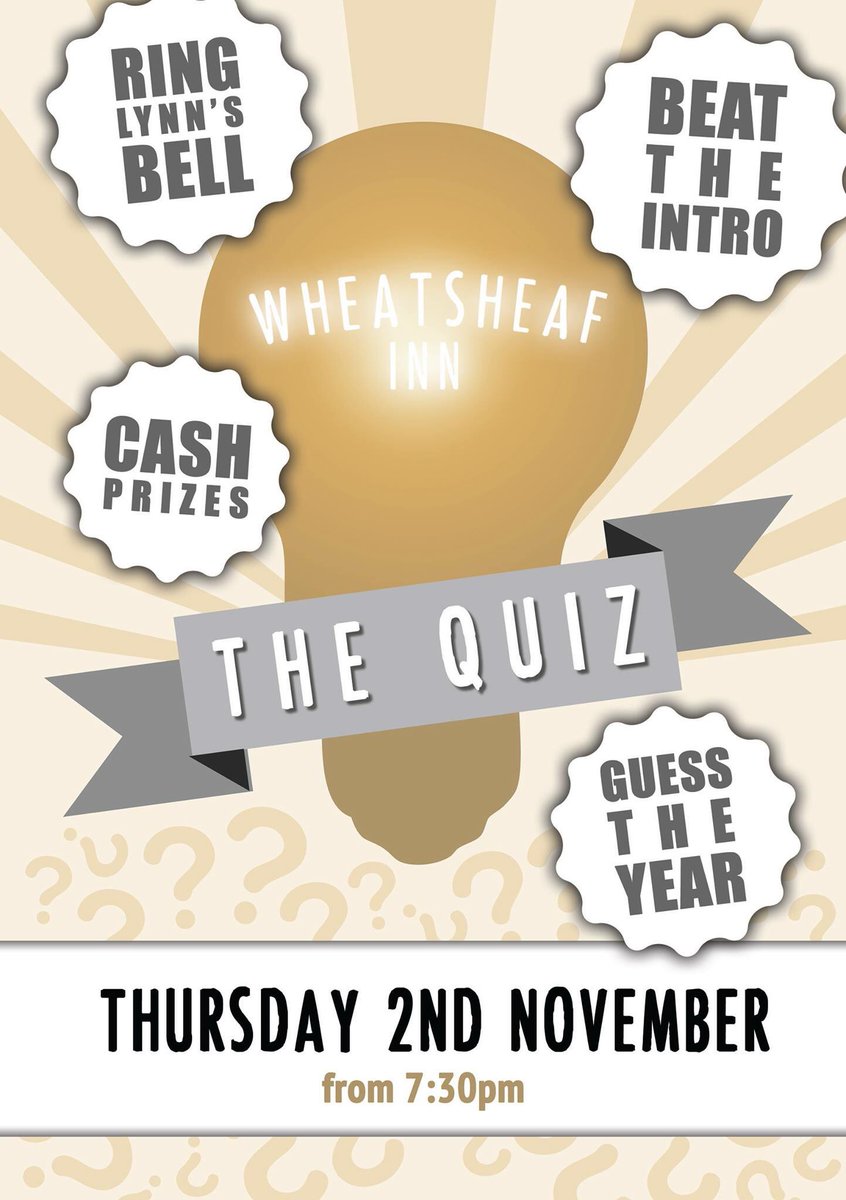 wheatsheafinnLC's tweet photo. It's quiz day. Yay! Do you love #OrangeIsTheNewBlack? Well that's Blame It On The Loser this week. Kick off 7.30. 👌🏻 #Bexhill https://t.co/9u6rTBLql7