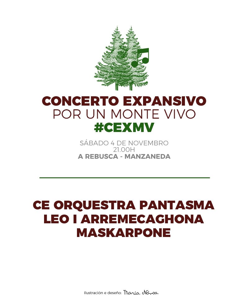 Na <a href="/CSPichel/">a gentalha do pichel</a>, na <a href="/AREBUSCA_MNZ/">A REBUSCA</a>, na <a href="/arcadanoe/">A Arca da Noe</a> e máis na #Esghalla tamén haberá expansivo.
cexmv.wordpress.com/2017/11/02/na-…
                                       
✳️#CExMV